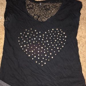 Lace back light tee